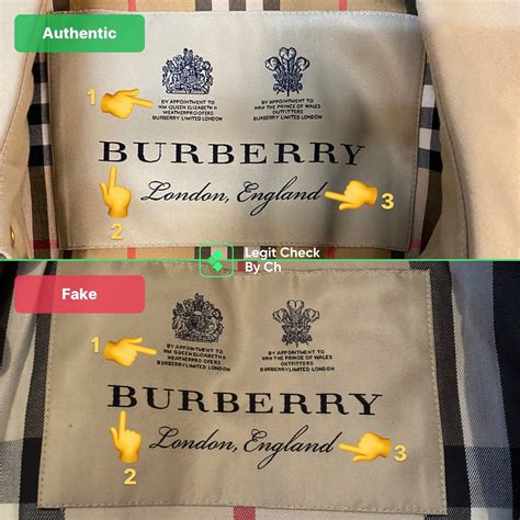 burberry tag real vs fake vintage|how to check burberry authenticity.